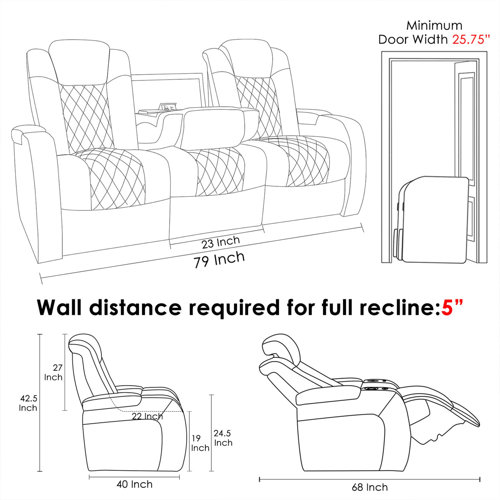 Wildon Home® Tallant Leather Home Theater Seating Wayfair